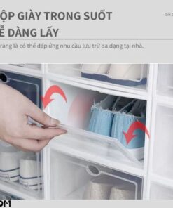 Kệ Để Giày Trong Suốt Chống Bụi